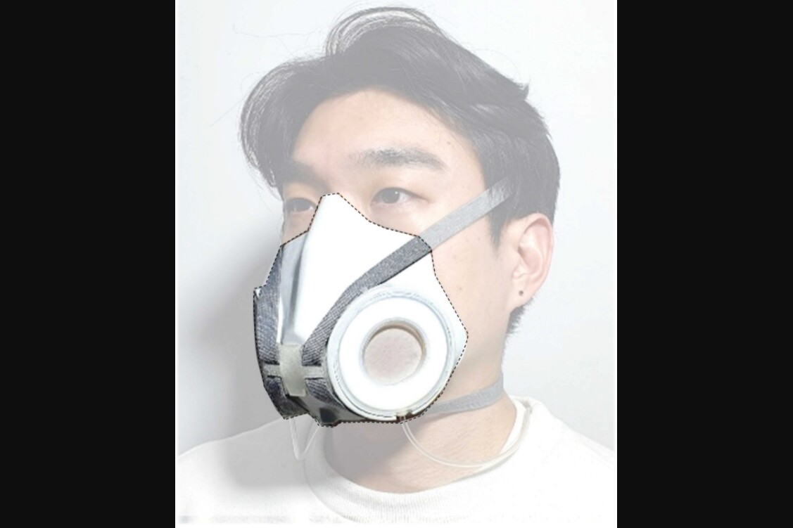 Breathing filter outlet mask